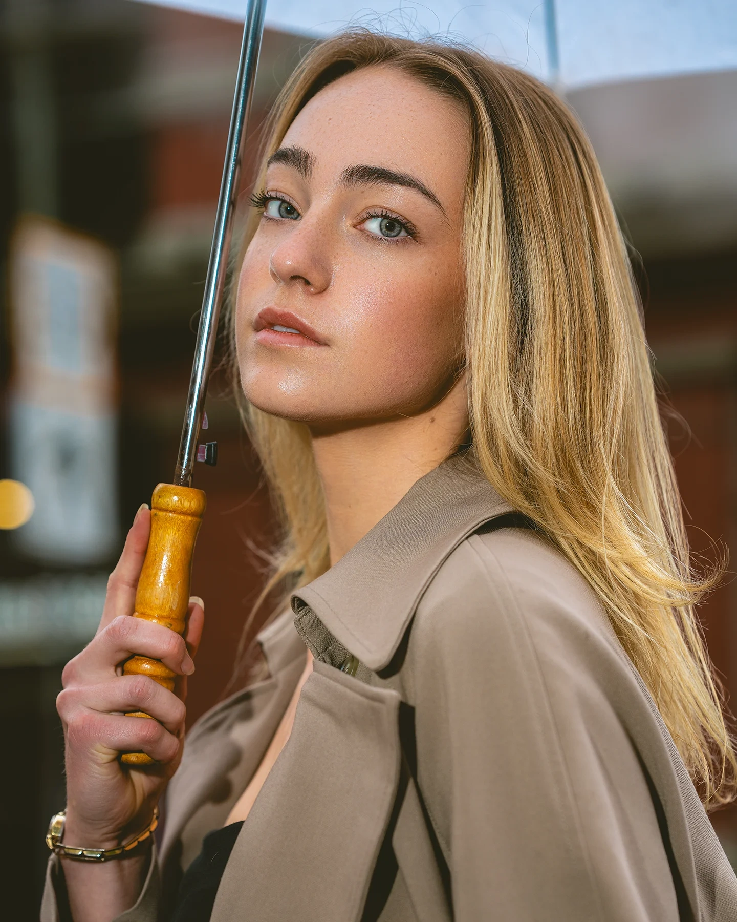 Fashion portrait of model Katelyn in downtown Vancouver