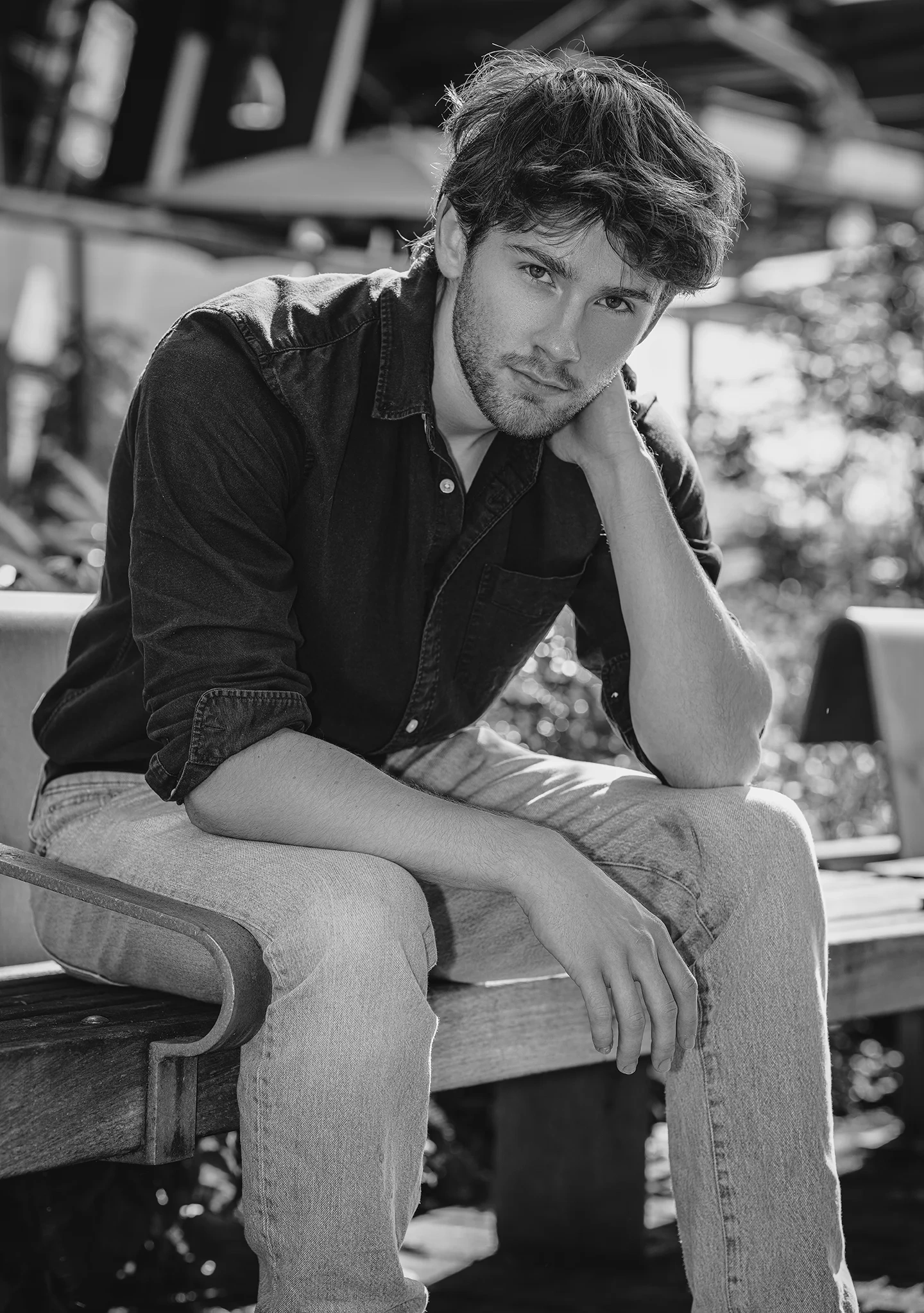 Outdoor portrait of Nathan near Lonsdale Quay in daytime light