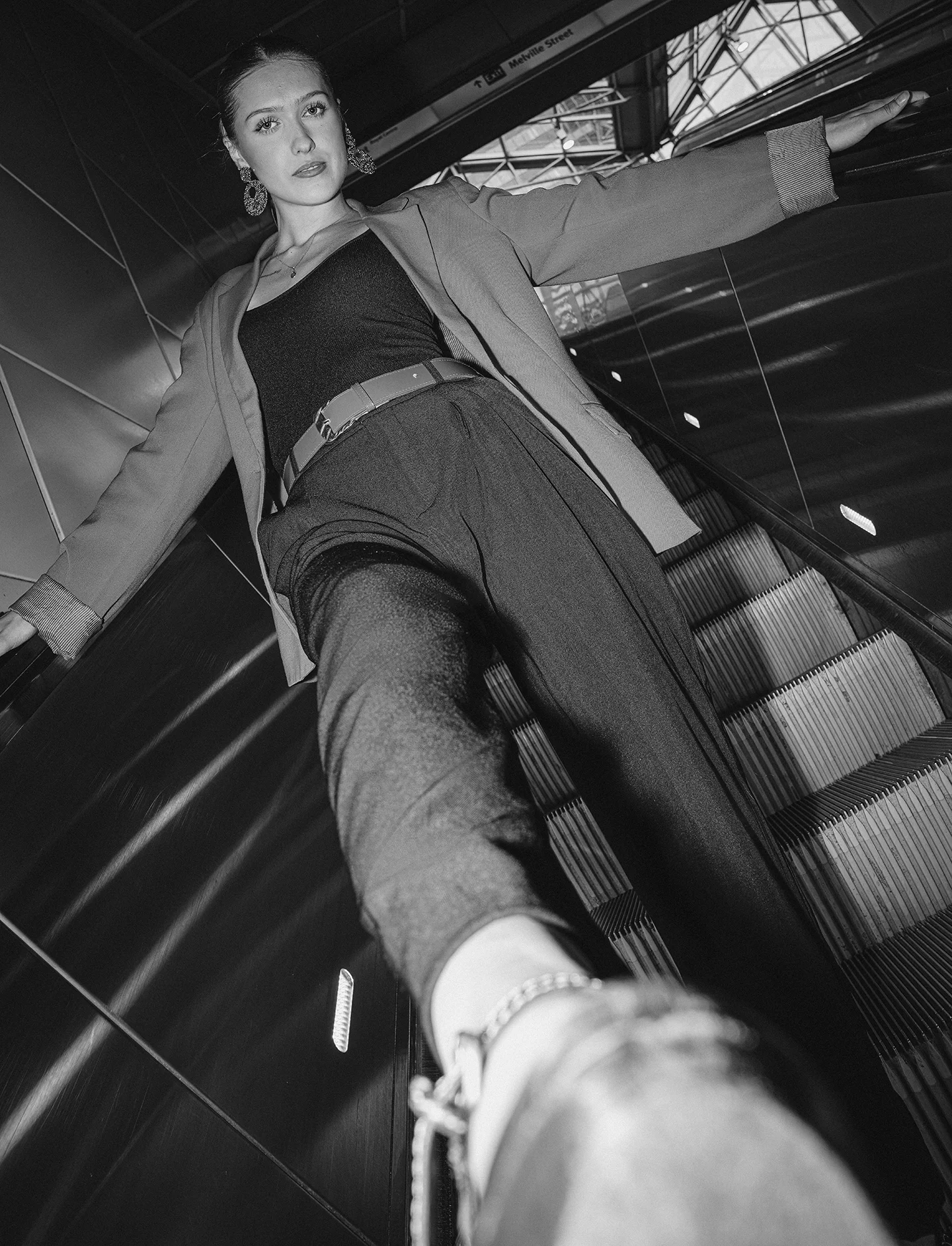 Fashion portrait of model Michelle on a downtown Vancouver street
