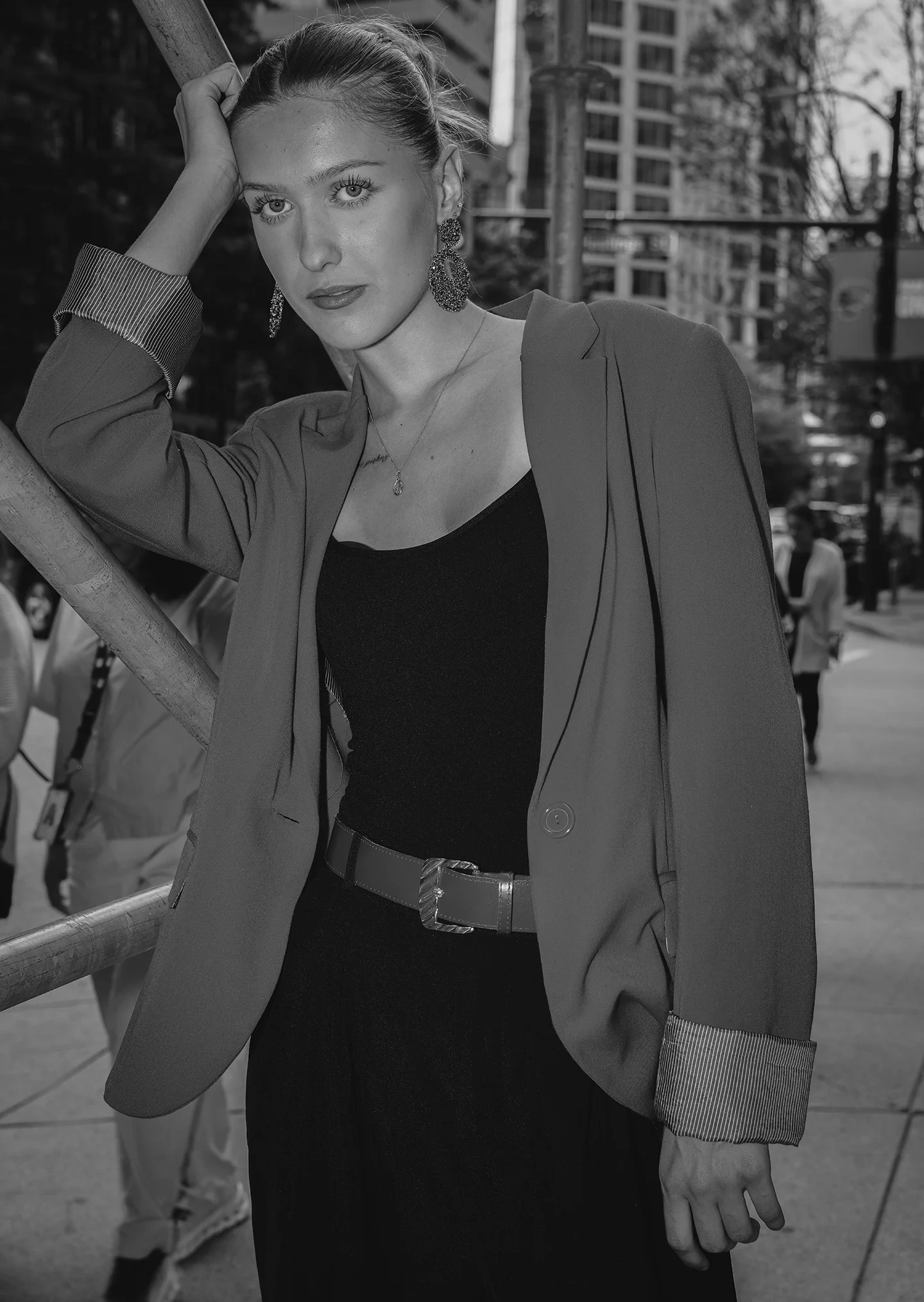 Michelle fashion editorial frame with subway backdrop